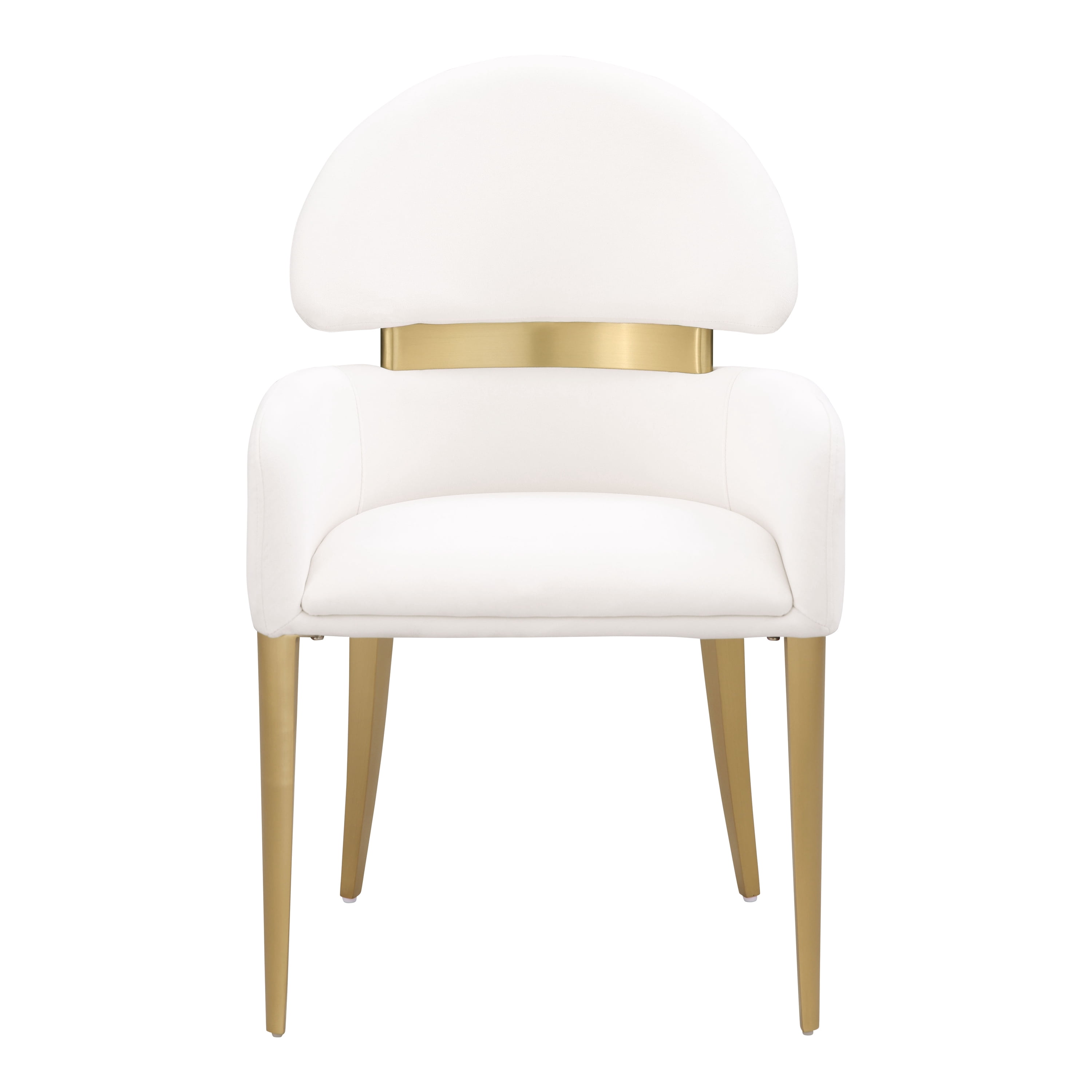 Furniture of America Amia Modern Upholstered Dining Chairs, White (Set of 2)