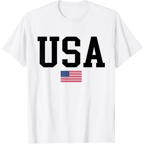 American Flag Independence Day, USA Women Men Kids T-ShirtMen and women, White T-shirt, size: Extra large