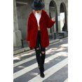 thumbnail image 1 of Women Polyester Loose Fit Fleece Cardigan Jacket Autumn Winter Urban Style, 1 of 6