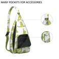 thumbnail image 2 of Cartoon Frog Sling Backpack - Whimsical Frog & Flower Print Design, Compact Lightweight Daypack for Cycling & Photography, 2 of 3