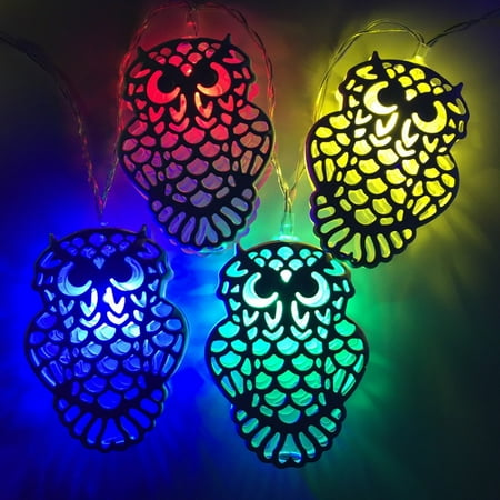 Owl Lights Patio 〖Follure〗Creative Owl Light String Decorative Light Solar Light String Christmas Lantern ()