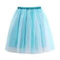 thumbnail image 5 of MIXUE Skirts For Women Summer Solid Color Mesh High Waist Layered Party Casual Beach Skirt Outwear,Blue,S, 5 of 6