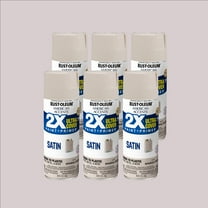 6 Pack, Smoky Beige Rust-Oleum American Accents 2X Ultra Cover Satin Spray Paint-327934, 12oz