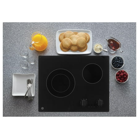 GE - 21" Built-In Electric Cooktop - Black