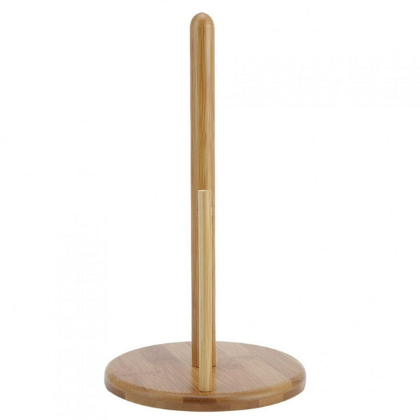 Pastilla de Papel de Rollo No Deslizante, Soporte de Papel Higinico de Madera de Bambú Natural Duradero, Toallas de Papel de Mantenimiento de la Cocina del Baño, Papel