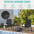 thumbnail image 4 of Renwick Outdoor Stackable Dining Chairs with Backrest and Armrests, Set of 2, Black, 4 of 9