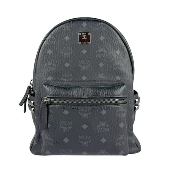 Pre-Owned MCM Backpack Leather Black Men's Women's z4058 (Good)