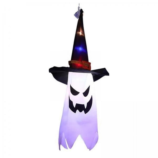 3xSombreros Colgantes Iluminados Luces De Cadena LED Decoraciones De Halloween Patio Jardín Luces Coloridas