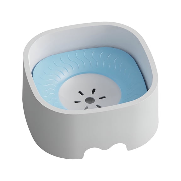 ACDANC Dog Water Bowl No Spill,No Drip Slow Water Feeder,No-Slip Pet Water Dispenser,Slow Drinking Bowl for Dogs and Cats,Blue