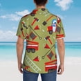 thumbnail image 6 of Bixox Men's Hawaiian Shirts Men's Cartoon Fire Truck Print Short-Sleeve Shirt-XX-Large, 6 of 8