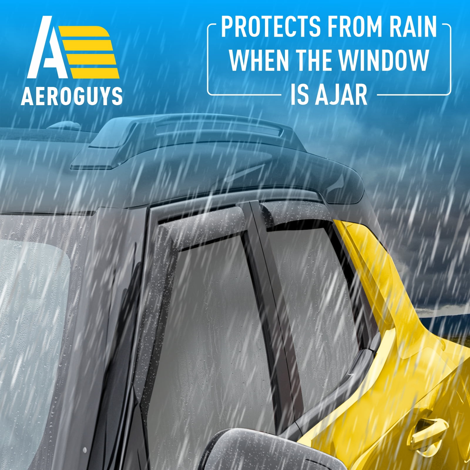 AEROGUYS In-Channel Window Deflectors Extra Durable Window Visors Rain Guards Fit for Chevrolet (Chevy) Trailblazer 2021-2026, Sun Visors, Wind Vent Visors, Car Accessories - 4 pcs. AG0644