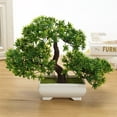 thumbnail image 2 of Bonsai Tree in Square Pot,Artificial Plant Decoration for Office/Home 18cm/7in, 2 of 7
