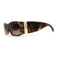 thumbnail image 3 of Womens Mod Square Rectangle Thick Temple Fashion Sunglasses Tortoise Brown, 3 of 5