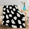 thumbnail image 2 of Blanket for Kids - Ultra Soft Cute Ghost Blanket - Plush Cozy Ghost Blanket for Travel/Camping/Picnic - Funny Halloween Ghost Decor - 50"x60"-Teens/Travel Size, 2 of 7