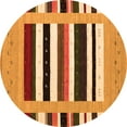 thumbnail image 1 of Ahgly Company Indoor Round Abstract Orange Contemporary Area Rugs, 5' Round, 1 of 1