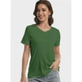 thumbnail image 5 of Women's Ultra-Soft V-Neck Short Sleeve T-Shirt - Casual Comfort Fit Tee, 5 of 6