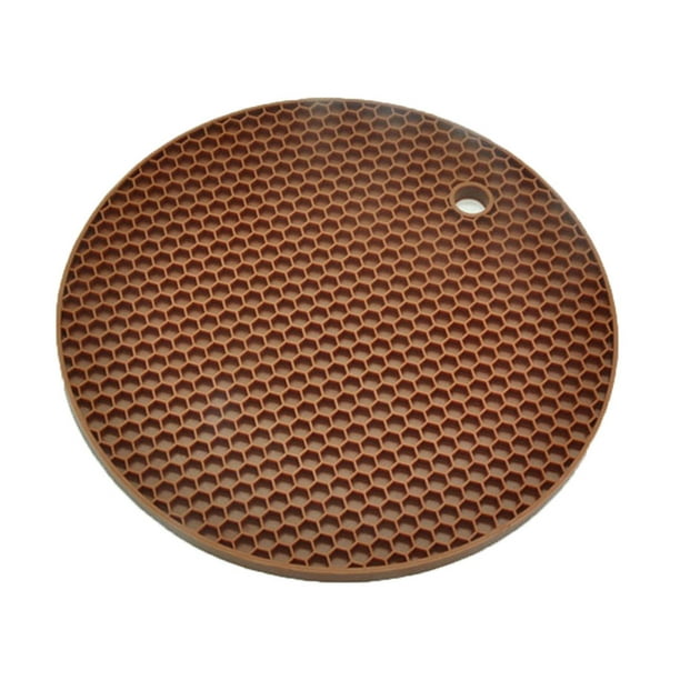 2Pack Rubber NonSlip Heat Resistant Mat Colorful Round Coaster Cushion