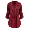 BYCMX Tops for Women Trendy Sale Lace Long Sleeve Button Down Shirts