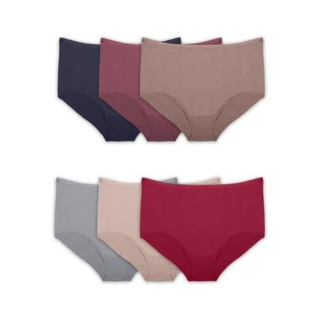 Fruit of the Loom Women's Microfiber Brief Underwear, 6 Pack, Sizes M ...