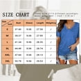 thumbnail image 5 of SHIBEVER Womens T Shirts V Neck Short Sleeve Casual Loose Tees Tops for Women Clothes Side Shirring Basics Tshirts Pleated Tunics Solid Color Blue Size S, 5 of 9