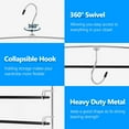 thumbnail image 5 of 2 Pack Pants Hangers Space Saving, 5 Layer Tiered Non-Slip Stainless Steel Pants Hangers, Multi-Tier Pants Organizer Hangers, Swing Arm Space Saver Pants Hangers for Jeans Trousers, 5 of 7