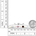 thumbnail image 3 of 925 Silver and 10K Yellow Gold Near Colorless White Moissanite Pink Moissanite Red Garnet and Lab Grown Diamond Tennis Bracelet for Women By Keren Hanan (2.22 cttw, Adjustable up To 9 inch), 3 of 4