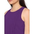 thumbnail image 4 of eloria Women's Georgette Roundneck Casual Summer Pleated A Line Sleevless Long Dress, Color : Violet | Size : M, 4 of 5
