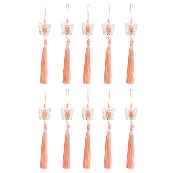 7829 26cm Long Icy Polyester Butterfly Tassels Fringe Decoration for Bags and Keychain