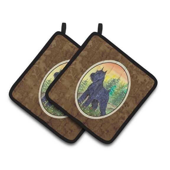 Carolines Treasures SS1051PTHD Schnauzer Pair of Pot Holders, 7.5HX7.5W, multicolor