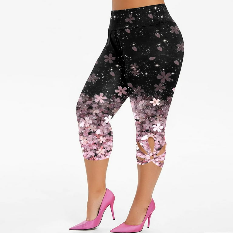 EHQJNJ Flare Leggings Yoga Pants Plus Size Long Fashion Leggings for Women  Plus Size Lace Trim Leggings Jeggings High Waist Stretchy Jeans Skinny  Capris Pants 