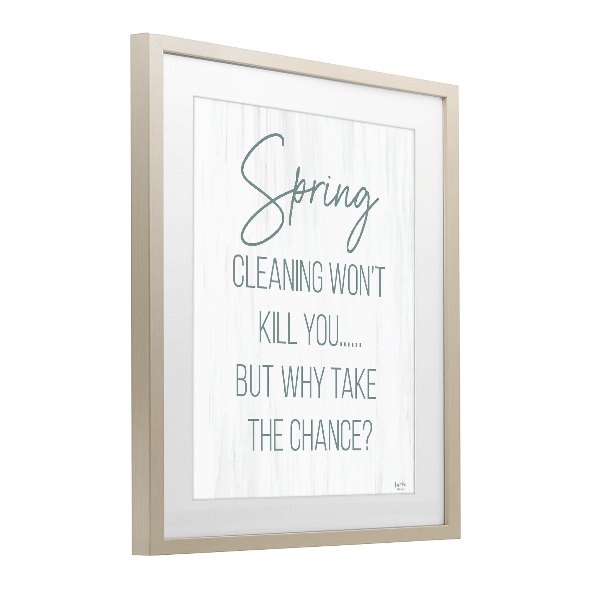 Stupell Industries Spring Cleaning Won't Kill You Birch Framed Print Under Glass, design by Lux + Me Designs