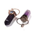 thumbnail image 3 of Natural Amethyst Big Pointed Pendants with Red Copper Tone Tin Findings Lead Nickel Cadmium Free 53-73x24-33x17-26mm, 3 of 3