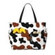 thumbnail image 1 of Fotbe Brown Black Cow Bolsa de Viaje para Playa - Resistente al Agua, Bolsa Tote de Gran Capacidad y Ligera con 7 Bolsillos para Mujeres y Hombres, 1 of 7