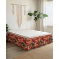 thumbnail image 2 of Welcome Male Female Tits Bed Skirt Queen Size 18 Inch Drop, Thanksgiving Red Birds Maple Leaves Wrap Around Dust Ruffle Bedskirts, Wrinkle & Fade Resistant Easy Fit Bedskirt with Adjustable Elastic, 2 of 8