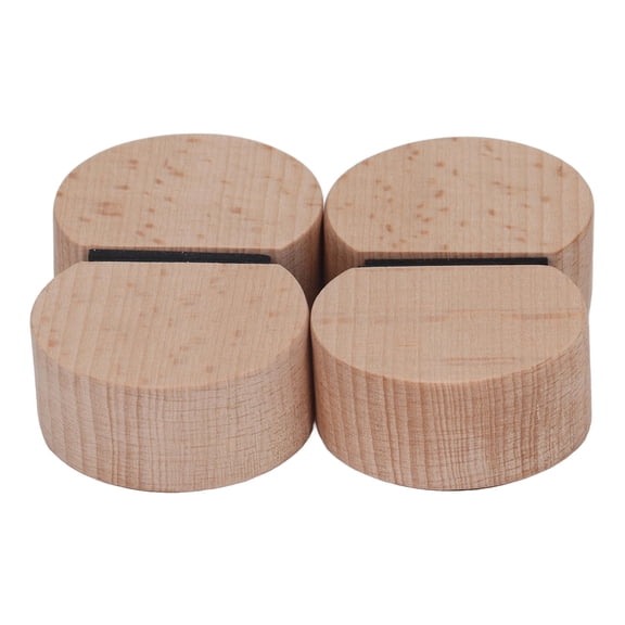 YAHHU 4‑Pack Wooden Door Stops – Quiet, Non‑Slip for Home, Office, Hotel, and Commercial Use