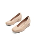 thumbnail image 3 of BURUDANI Women's Wedge Shoes Closed Toe Low Heel Pumps Comfotable Dress Shoes, 3 of 7