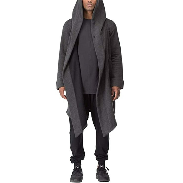 Mens longline shop hooded cardigan