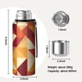 thumbnail image 7 of 20 Oz Orange Modern Art Geometric Coffee Tumbler Double Wall Insulated Stainless Steel Water Bottle | Metal Reusable Thermoses Flask with Cup Cap | Leak & Sweat Proof with Anti-Dust Lid, 7 of 7