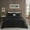 Black#2, variant on Cotton Bedding Set 4-Piece Full/Queen Plush to Sherpa Down Alternative Comforter Set,Black/Black,Comforter Set
