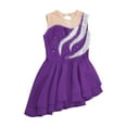 thumbnail image 2 of Alvivi Kids Girls Rhinestone Sleeveless Figure Ice Skating Dress Lyrical Dance Gymnastics Leotard Purple 16, 2 of 4