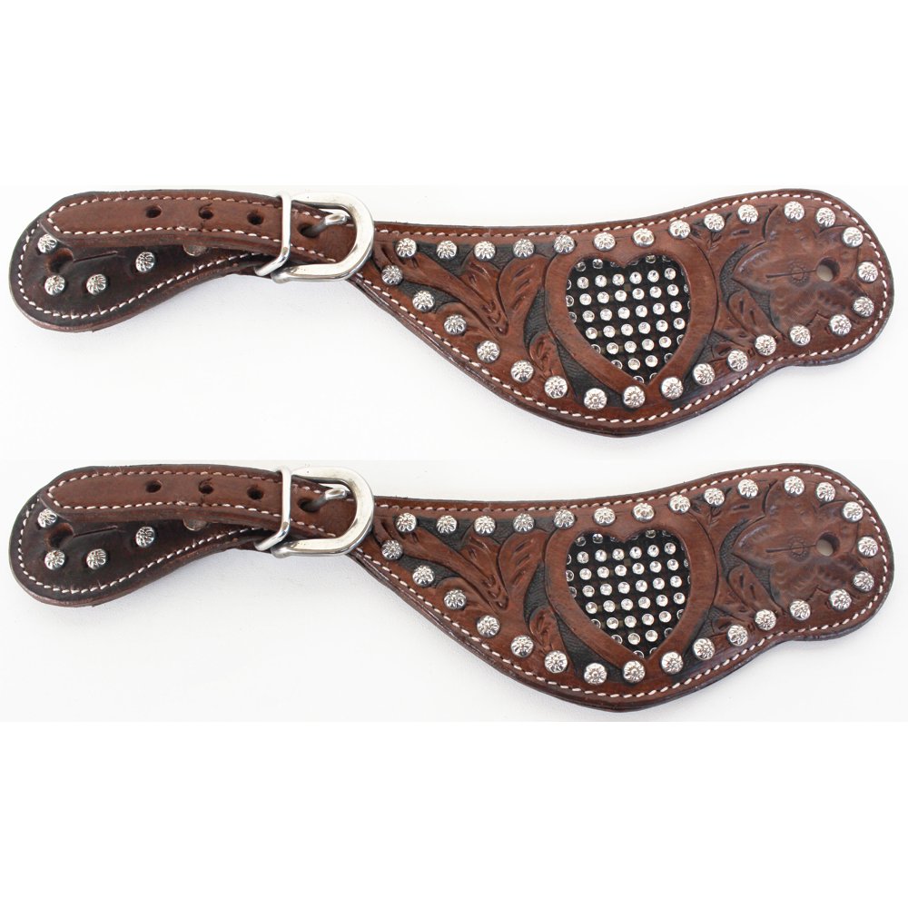 Horse Western Riding Cowboy Boots Leather Spur Straps Tack 74101