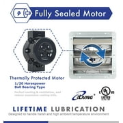 iLiving USA 12 in. Variable Speed Shutter Wall-Mounted Exhaust Fan