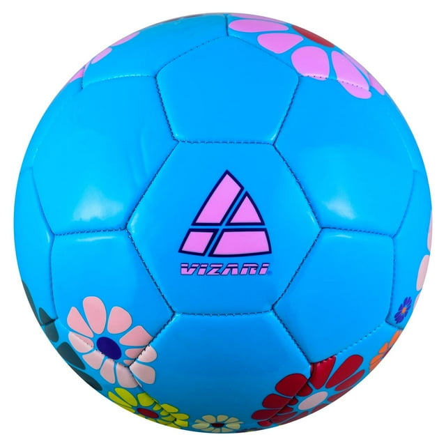 Balón de Fútbol Vizari Blossom azul y rosa Tamaño 5