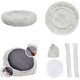 thumbnail image 3 of Camas para perros medianos y grandes: cama ovalada para perros, cama para perros tipo donut, cama para gatos, suave y esponjosa, alfombra redonda para perros, lavable, sofá para perros, 3 of 5