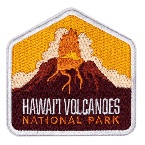 Hawaii Volcanoes National Park Hook Patch for Backpacks (Not an Iron-on Patch)