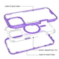 thumbnail image 2 of Allytechgroup Clear Phone Case for Apple iPhone 14, Shockproof TPU & PC iPhone 14 Cover Anti-Scratch Transparent iPhone 14 Case Compatible with MagSafe Accessories,Clearpurple, 2 of 4