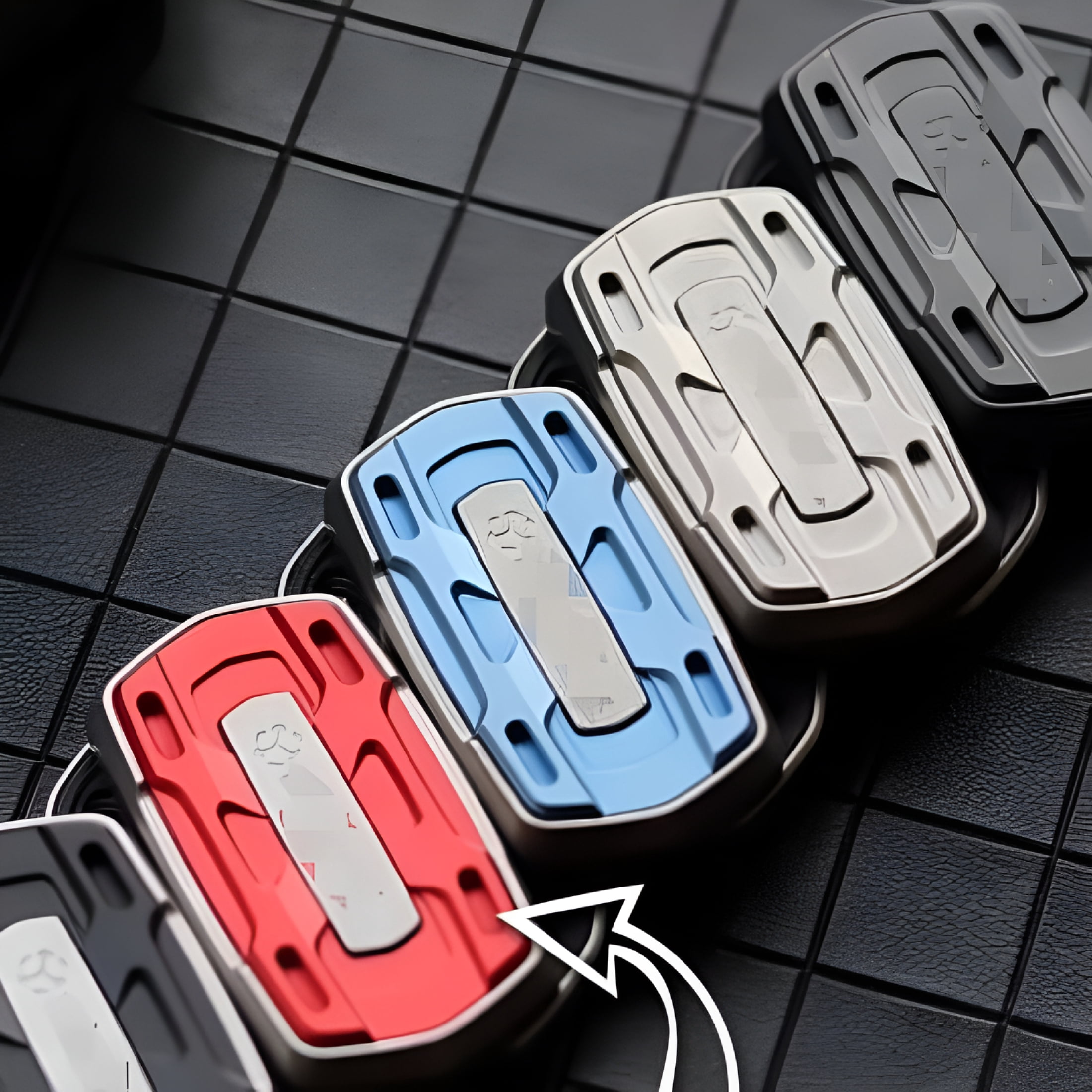 CYFW Fidget Toys Adults - Sound & Silent Handheld Cool Fidget Slider - Metal Sensory Toys for Adults Stress Relief, Focused, Anxiety, Time Passing - Travel, Classroom, Office, Car, Home (Black)