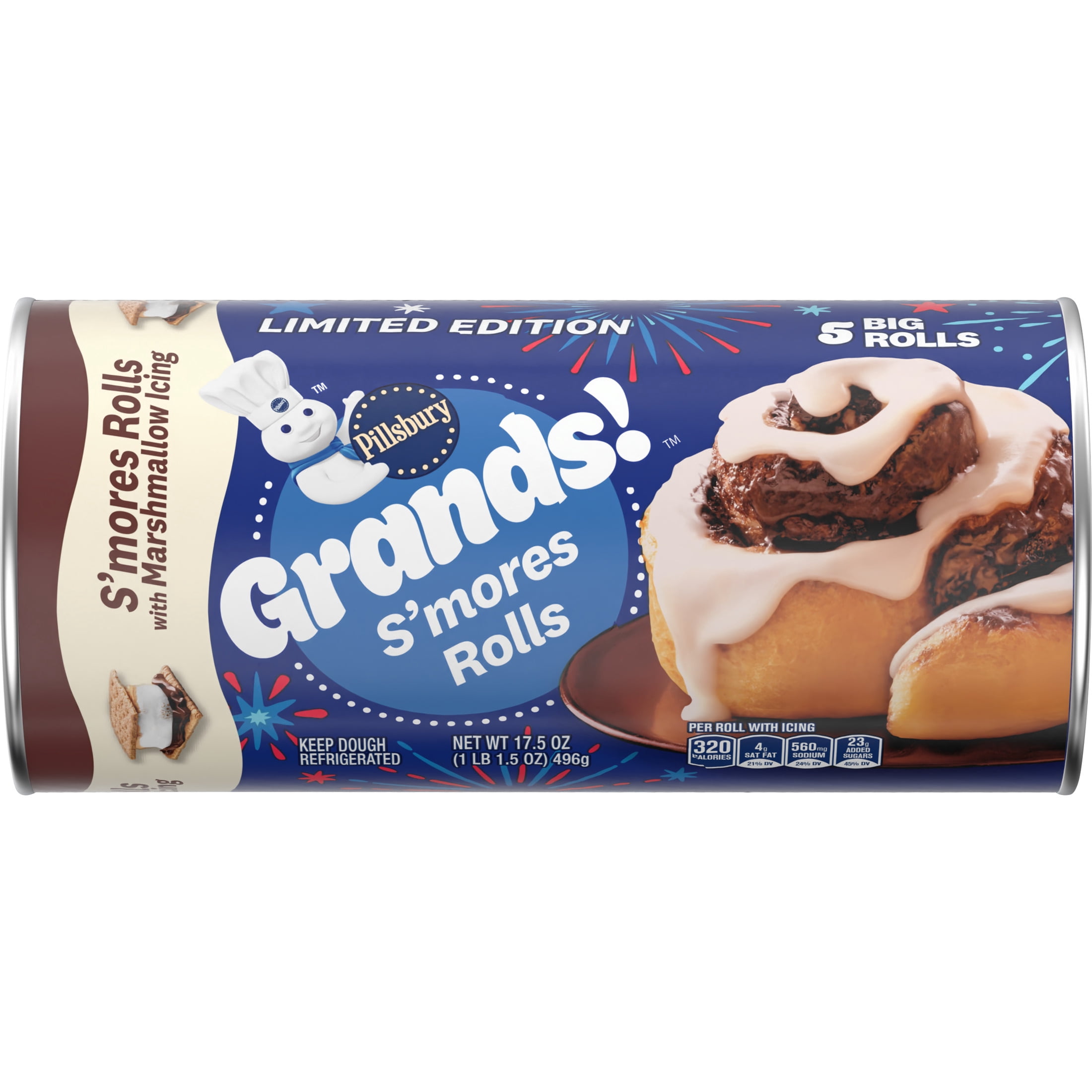 Pillsbury Grands! S'mores Rolls with Marshmallow Icing, Limited Edition, 17.5 oz
