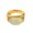 Gold Green, variant on Women Stainless Steel Unique Elegance Vintage Retro Statement Transparent Gemstone Ring Wedding Band Silver Size 8