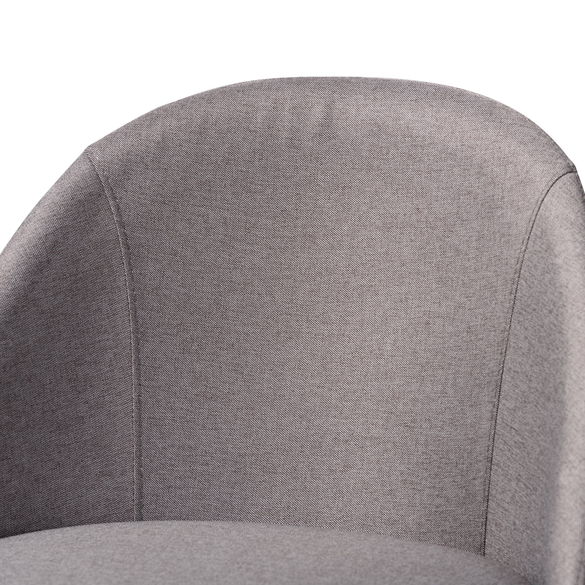 Set of 2 Baxton Studio Carra Mid-Century Modern Grey Fabric Upholstered Walnut-Finished Wood Swivel Bar Stool Set